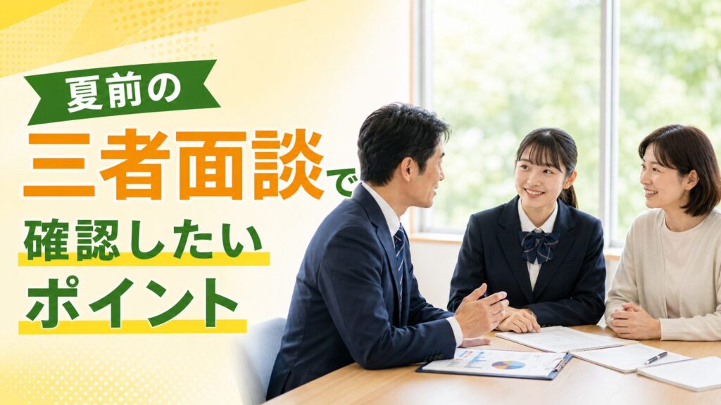 夏前の三者面談で確認したいポイント