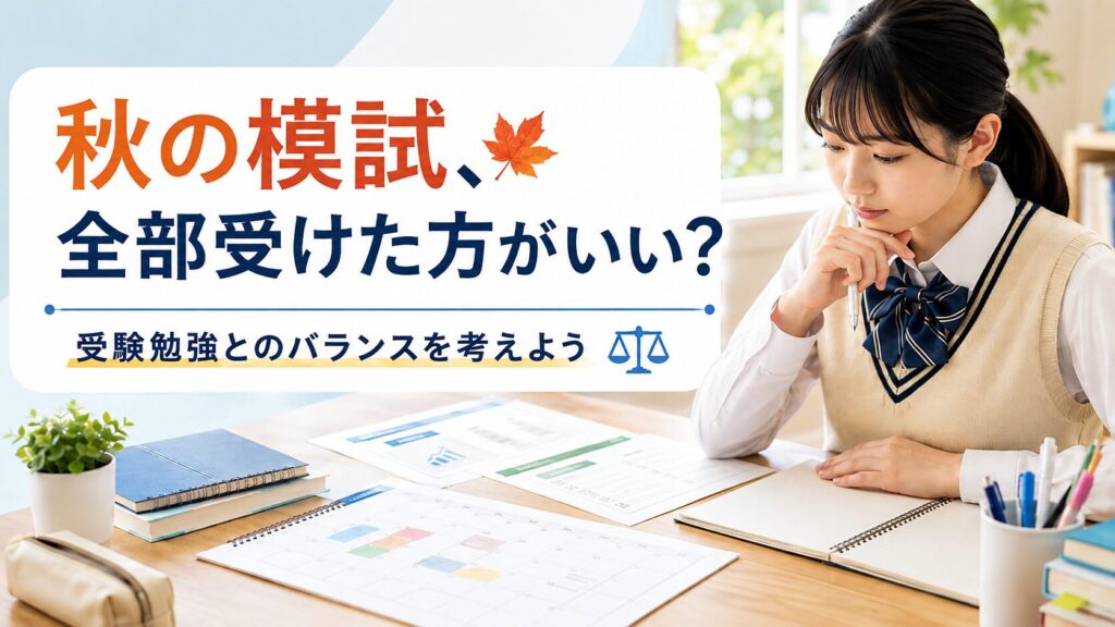 秋の模試を受ける回数と受験勉強のバランスを考えるアイキャッチ画像