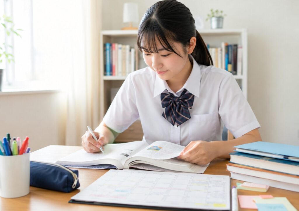 高3の7月に夏休み前の受験勉強を進める受験生