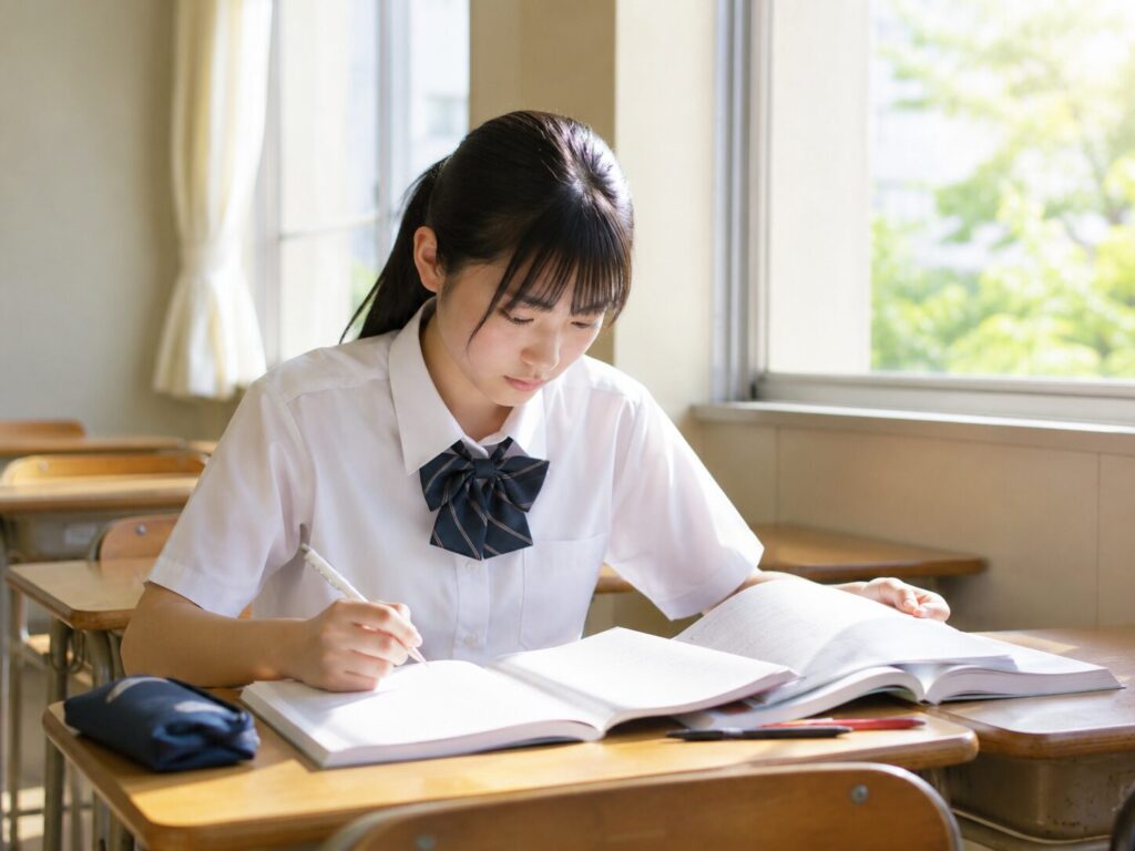 夏期講習に取り組む受験生