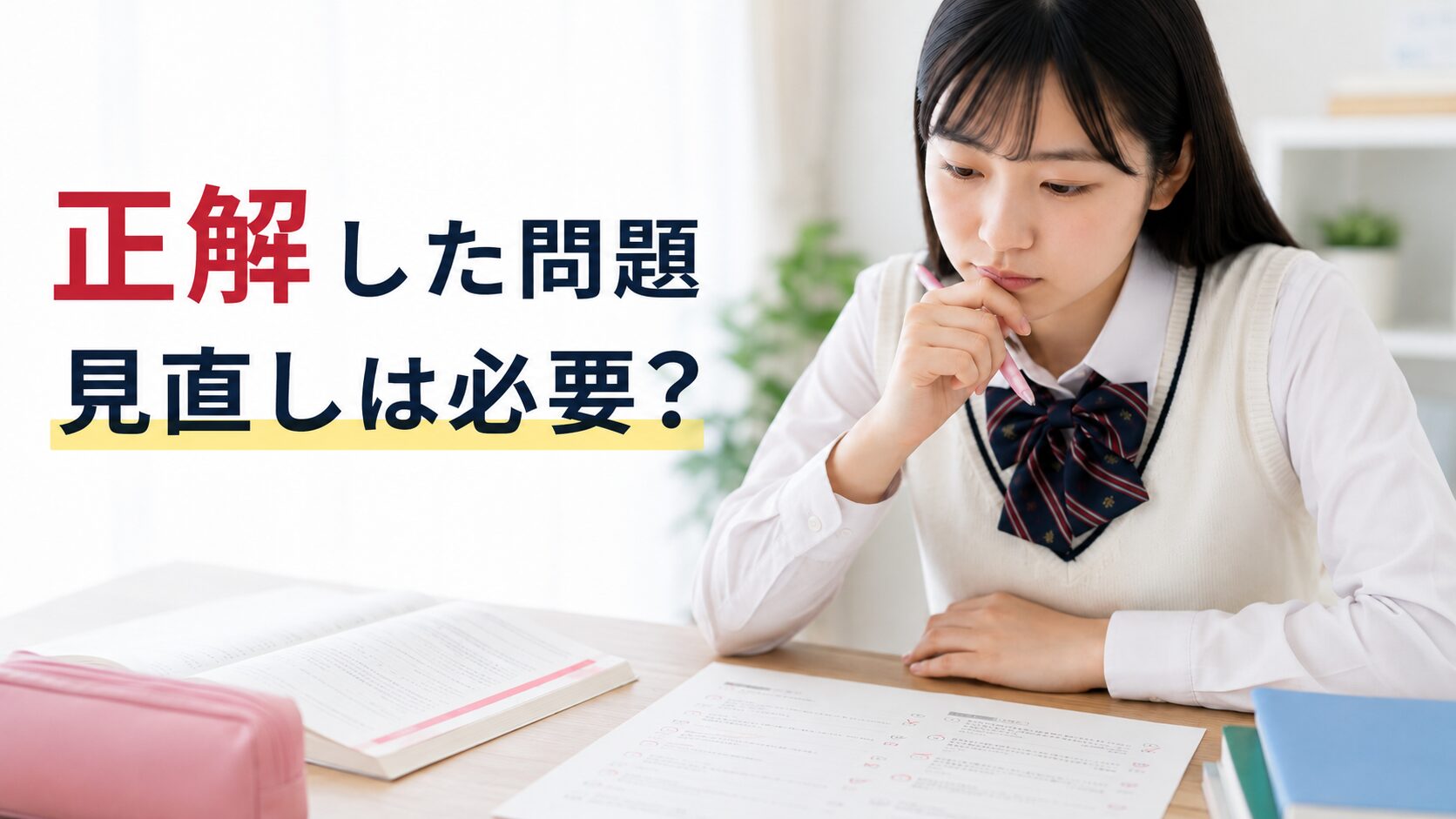 正解した問題 見直しは必要?