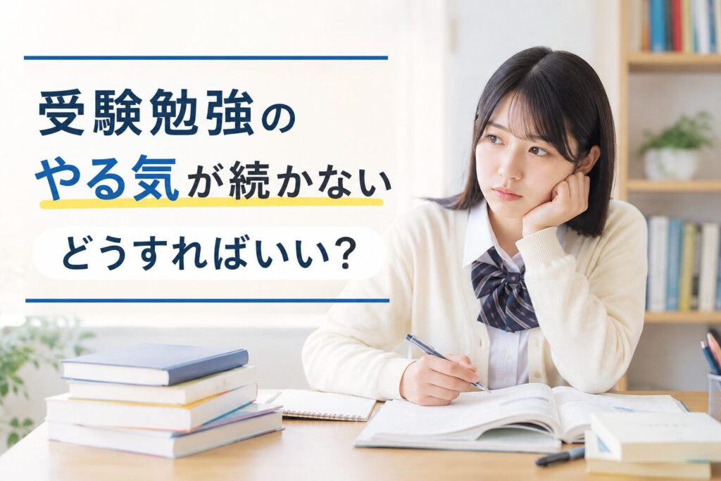受験勉強のやる気が続かないどうすればいい?