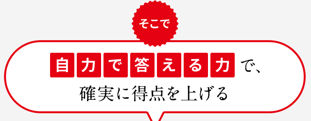 自力で答える力で、確実に得点を上げる