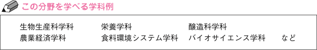 この分野を学べる学科例