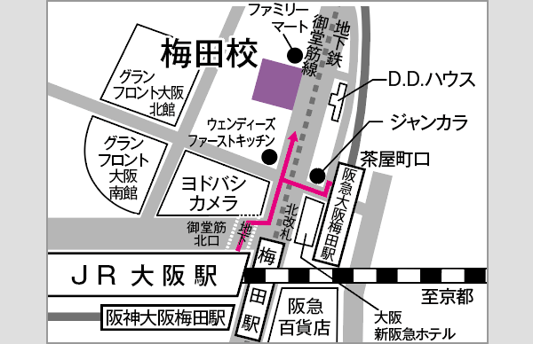梅田校地図