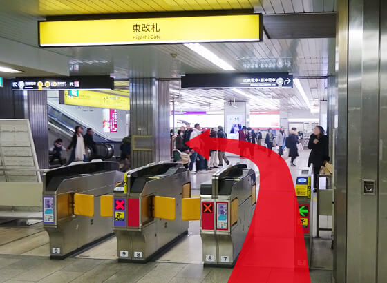 Osaka Metro 千日前線なんば駅東改札